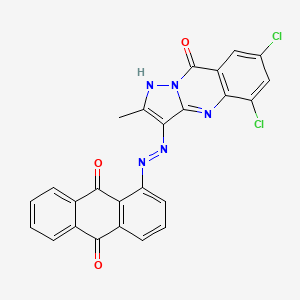 1-[(5,7-Dichloro-1,9-dihydro-2-methyl-9-oxopyrazolo[5,1-b]quinazolin-3-yl)azo]anthraquinone