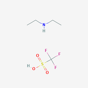 molecular formula C5H12F3NO3S B1618425 N,N-DIETHYLAMMONIUM TRIFLUOROMETHANESULFONATE CAS No. 60933-18-8