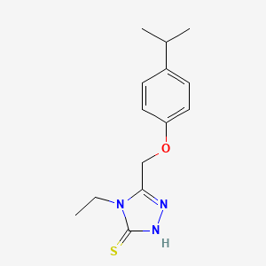molecular formula C14H19N3OS B1618435 4-ethyl-5-[(4-isopropylphenoxy)methyl]-4H-1,2,4-triazole-3-thiol CAS No. 667414-47-3