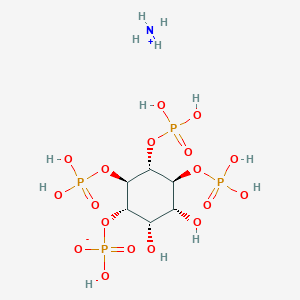 molecular formula C6H19NO18P4 B161846 Azanium;[(1S,2S,3R,4S,5R,6R)-2,3-dihydroxy-4,5,6-triphosphonooxycyclohexyl] hydrogen phosphate CAS No. 135027-59-7