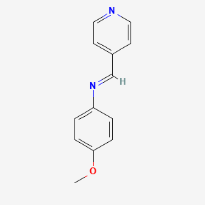 molecular formula C13H12N2O B1618472 N-(4-methoxyphenyl)-1-pyridin-4-ylmethanimine CAS No. 41855-74-7