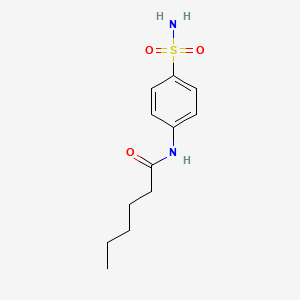 molecular formula C12H18N2O3S B1618507 N-(4-sulfamoylphenyl)hexanamide CAS No. 4568-62-1