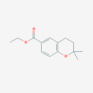 molecular formula C14H18O3 B1618511 Ethyl 2,2-dimethylchroman-6-carboxylate CAS No. 6630-24-6