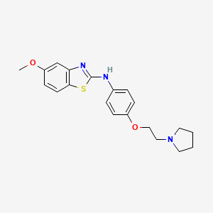 BENZOTHIAZOLE, 5-METHOXY-2-(beta-(1-PYRROLIDINYL)-p-PHENETIDINO)-