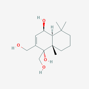 molecular formula C15H26O4 B161858 12-羟基-6-表阿布拉三醇 CAS No. 178330-78-4