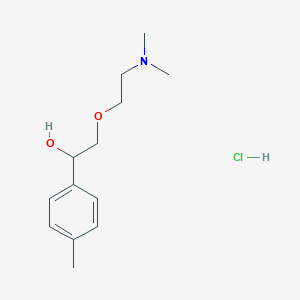molecular formula C13H22ClNO2 B161859 alpha-((2-(Dimethylamino)ethoxy)methyl)-4-methylbenzenemethanol hydrochloride CAS No. 131961-23-4