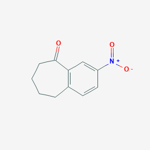 molecular formula C11H11NO3 B1618641 3-Nitro-6,7,8,9-tetrahydro-5H-benzo[7]annulen-5-one CAS No. 7507-93-9