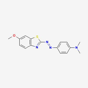 molecular formula C16H16N4OS B1618660 Benzenamine, 4-[(6-methoxy-2-benzothiazolyl)azo]-N,N-dimethyl- CAS No. 3771-31-1