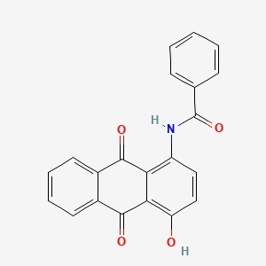 molecular formula C21H13NO4 B1618694 Benzamide, N-(9,10-dihydro-4-hydroxy-9,10-dioxo-1-anthracenyl)- CAS No. 6409-74-1