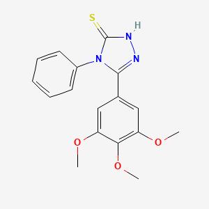 4-phenyl-5-(3,4,5-trimethoxyphenyl)-2,4-dihydro-3H-1,2,4-triazole-3-thione