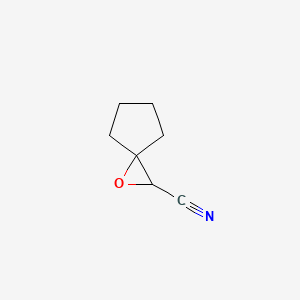 molecular formula C7H9NO B1618719 1-Oxaspiro[2.4]heptane-2-carbonitrile CAS No. 36929-35-8