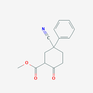 molecular formula C15H15NO3 B1618745 Methyl 5-cyano-2-oxo-5-phenylcyclohexanecarboxylate CAS No. 38289-20-2