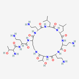 molecular formula C40H76N14O11 B1618778 Colistin nonapeptide CAS No. 32530-94-2