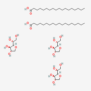 molecular formula C54H108O19 B1618785 (3R,4S)-2-[(1R)-1,2-dihydroxyethyl]oxolane-3,4-diol;octadecanoic acid CAS No. 51938-44-4