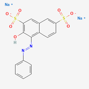 molecular formula C16H10N2Na2O7S2 B1618818 2,7-Naphthalenedisulfonic acid, 3-hydroxy-4-(phenylazo)-, disodium salt CAS No. 5859-00-7