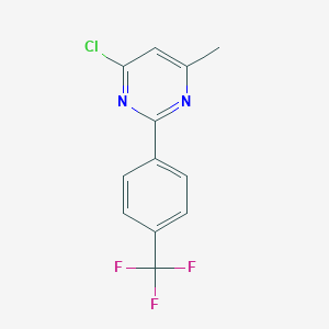 molecular formula C12H8ClF3N2 B161884 4-Chloro-6-methyl-2-[4-(trifluoromethyl)phenyl]pyrimidine CAS No. 125904-05-4