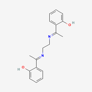 molecular formula C18H20N2O2 B1618844 N,N'-Bis(2-hydroxy-alpha-methylbenzylidene)ethylenediamine CAS No. 5464-60-8