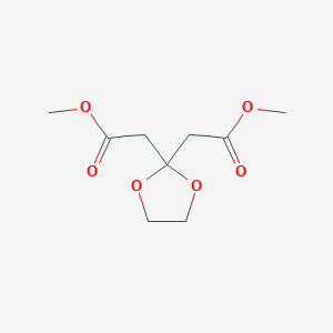 molecular formula C9H14O6 B1618852 Dimethyl 2,2'-(1,3-dioxolane-2,2-diyl)diacetate CAS No. 6506-31-6