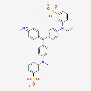 [4-[bis[4-(N-ethyl-3-sulfoanilino)phenyl]methylidene]cyclohexa-2,5-dien-1-ylidene]-dimethylazanium