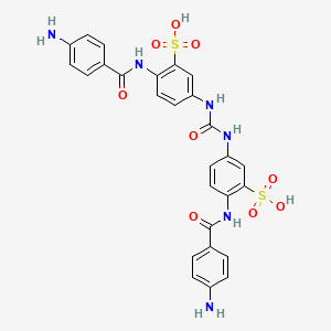 2-[(4-Aminobenzoyl)amino]-5-[[4-[(4-aminobenzoyl)amino]-3-sulfophenyl]carbamoylamino]benzenesulfonic acid