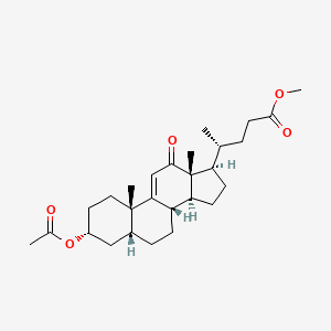 5beta-Chol-9(11)-en-24-oic acid, 3alpha-hydroxy-12-oxo-, methyl ester, acetate