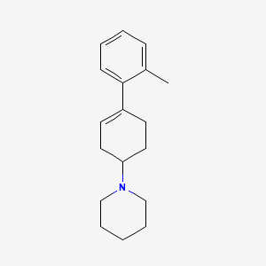 molecular formula C18H25N B1618954 1-(4-(o-Tolyl)cyclohex-3-enyl)piperidine CAS No. 46987-19-3