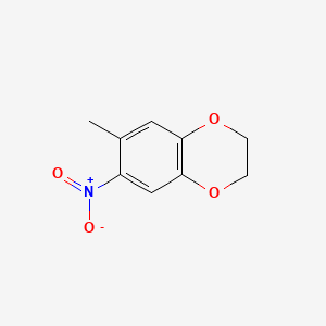 molecular formula C9H9NO4 B1619027 1,4-Benzodioxan, 7-methyl-6-nitro- CAS No. 59820-83-6
