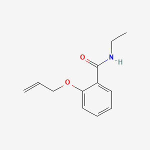 molecular formula C12H15NO2 B1619031 BENZAMIDE, o-ALLYLOXY-N-ETHYL- CAS No. 63887-53-6