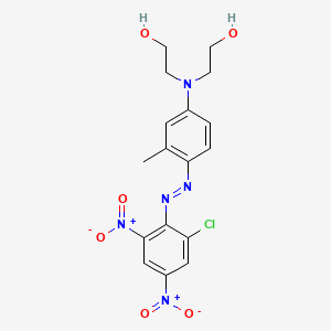 molecular formula C17H18ClN5O6 B1619036 N-(4-(2-Chloro-4,6-dinitrophenylazo)-3-methylphenyl)diethanolamine CAS No. 65125-87-3