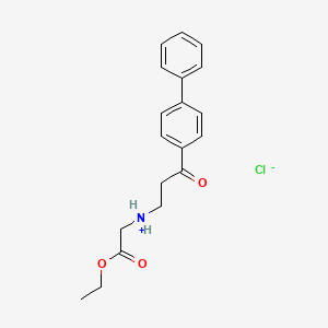 molecular formula C19H22ClNO3 B1619042 N-(3-(1,1'-Biphenyl)-4-yl-3-oxopropyl)glycine ethyl ester hydrochloride CAS No. 85975-27-5