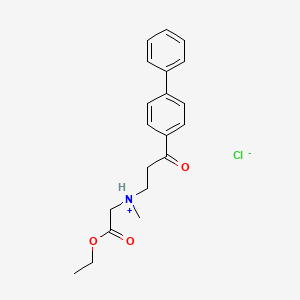 Glycine, N-(3-(1,1'-biphenyl)-4-yl-3-oxopropyl)-N-methyl-, ethyl ester, hydrochloride