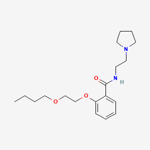 molecular formula C19H30N2O3 B1619045 o-(2-Butoxyethoxy)-N-(2-(1-pyrrolidinyl)ethyl)benzamide CAS No. 94431-92-2