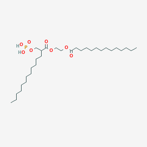 2-(Tetradecanoyloxy)ethyl 2-[(phosphonooxy)methyl]tetradecanoate