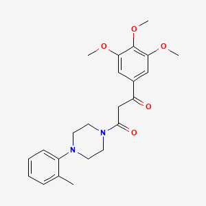Piperazine, 1-o-tolyl-4-((3,4,5-trimethoxybenzoyl)acetyl)-
