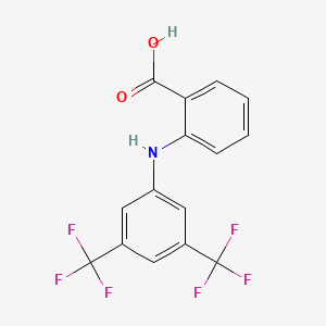 molecular formula C15H9F6NO2 B1619054 N-(3,5-Bis(trifluoromethyl)phenyl)anthranilic acid CAS No. 23917-95-5
