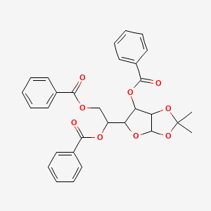 [2-Benzoyloxy-2-(6-benzoyloxy-2,2-dimethyl-3a,5,6,6a-tetrahydrofuro[2,3-d][1,3]dioxol-5-yl)ethyl] benzoate