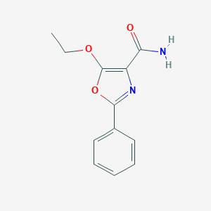 molecular formula C12H12N2O3 B161910 5-Ethoxy-2-phenyl-1,3-oxazole-4-carboxamide CAS No. 128242-87-5