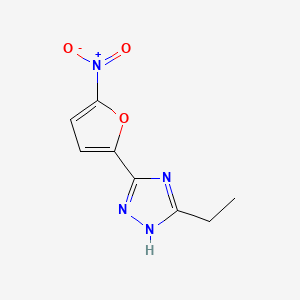 molecular formula C8H8N4O3 B1619110 5-ethyl-3-(5-nitrofuran-2-yl)-1H-1,2,4-triazole CAS No. 5019-57-8
