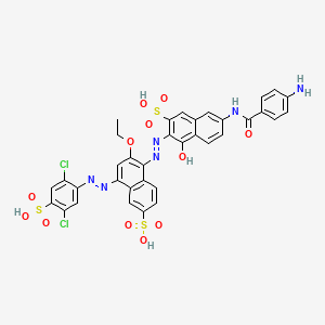 molecular formula C35H26Cl2N6O12S3 B1619136 Diazo Brilliant Green GNC CAS No. 5893-32-3