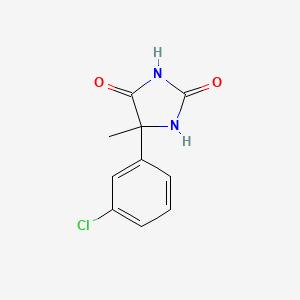 molecular formula C10H9ClN2O2 B1619142 5-(3-Chlorophenyl)-5-methylimidazolidine-2,4-dione CAS No. 6946-01-6