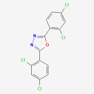 molecular formula C14H6Cl4N2O B1619165 2,5-Bis(2,4-dichlorophenyl)-1,3,4-oxadiazole CAS No. 2492-00-4