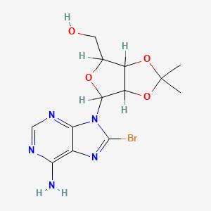molecular formula C13H16BrN5O4 B1619168 [4-(6-Amino-8-bromopurin-9-yl)-2,2-dimethyl-3a,4,6,6a-tetrahydrofuro[3,4-d][1,3]dioxol-6-yl]methanol CAS No. 13089-45-7