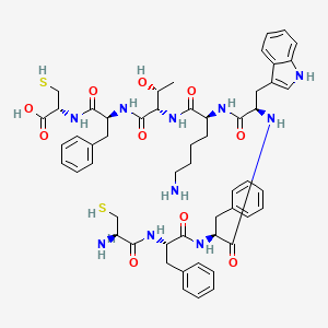 molecular formula C54H68N10O10S2 B1619180 Somatostatin, octapeptide-trp(8)- CAS No. 68374-47-0
