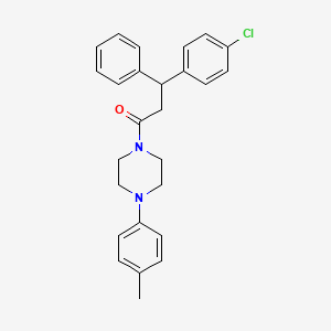beta-(p-Chlorophenyl)phenethyl 4-(p-tolyl)piperazinyl ketone