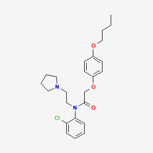 ACETANILIDE, 2-(p-BUTOXYPHENOXY)-2'-CHLORO-N-(2-(1-PYRROLIDINYL)ETHYL)-