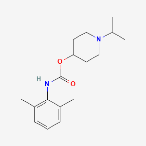 molecular formula C17H26N2O2 B1619203 Carbanilic acid, 2,6-dimethyl-, N-isopropyl-4-piperidinyl ester CAS No. 33531-36-1