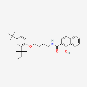 molecular formula C31H41NO3 B1619209 2-Naphthalenecarboxamide, N-[4-[2,4-bis(1,1-dimethylpropyl)phenoxy]butyl]-1-hydroxy- CAS No. 32180-75-9