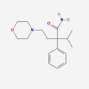 molecular formula C17H26N2O2 B1619230 Butyramide, 2-isopropyl-4-morpholino-2-phenyl- CAS No. 64037-71-4
