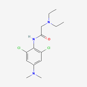 molecular formula C14H21Cl2N3O B1619231 Acetanilide, 2',6'-dichloro-2-diethylamino-4'-dimethylamino- CAS No. 67625-02-9