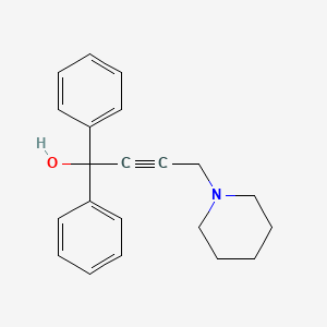 molecular formula C21H23NO B1619240 1,1-Diphenyl-4-piperidino-2-butyn-1-ol CAS No. 972-04-3